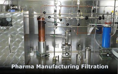 Pharmaceutical manufacturing filtration from advance filtration