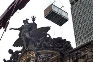 More energy-efficient cooling towers replacing five old ones atop Grand Central Terminal, NY city